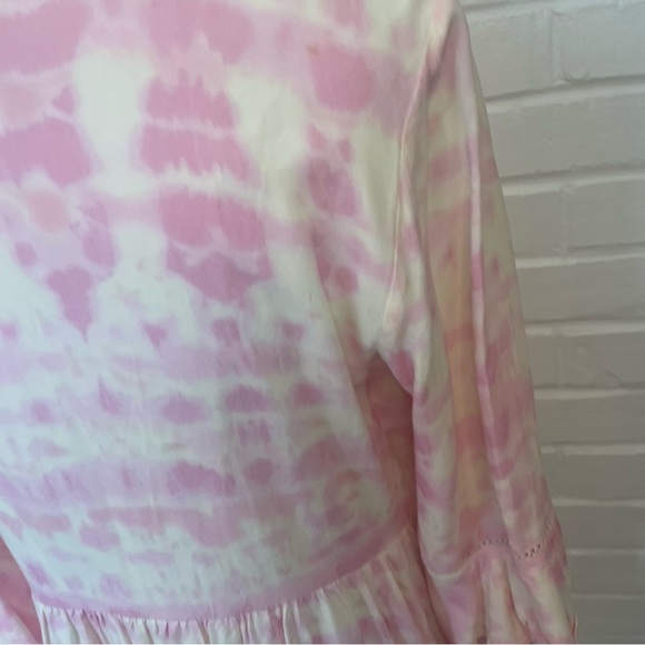 Julie Brown NYC Cool Whip Rocky Dress Pink 3/4 Sleeve Casual Resort Size Large - Picture 8 of 15